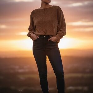 Tommy Bahama Brown Crew Neck Sweater